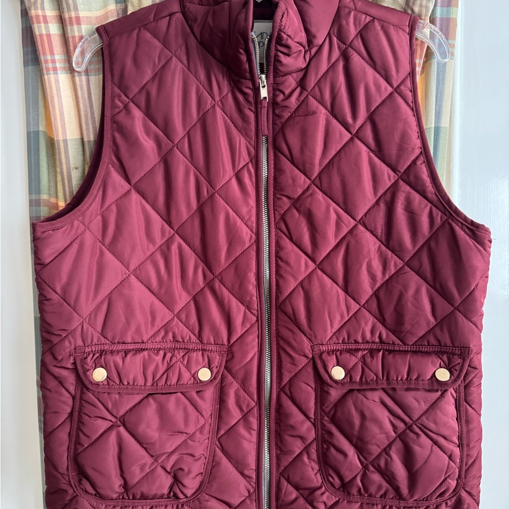Thread & Supply Maroon Quilted Vest